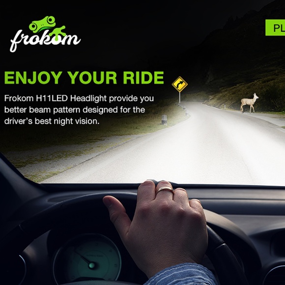 Frokom H11/H8/H9 LED Headlight Bulbs, 6000K Cool White 12000LM H11, IP67,2PCS - Picture 8 of 9